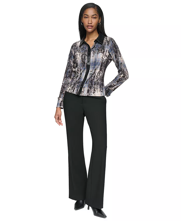 Women's Collared Button-Up Long-Sleeve Sweater - thumbnail 2