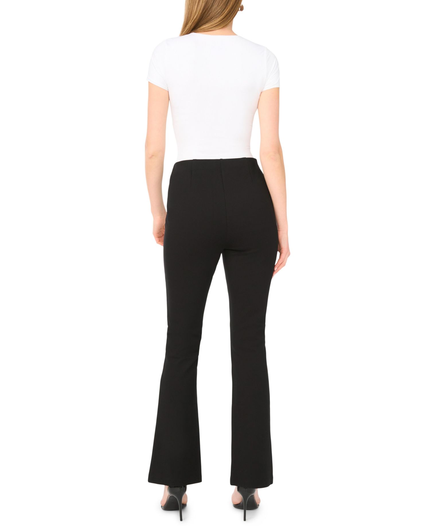 Women's High-Waisted Pull-On Straight-Leg Pants