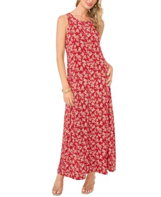 Women's Floral Keyhole Maxi Dress