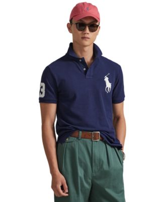 Men's Big Pony Custom Slim-Fit Mesh Polo Shirt