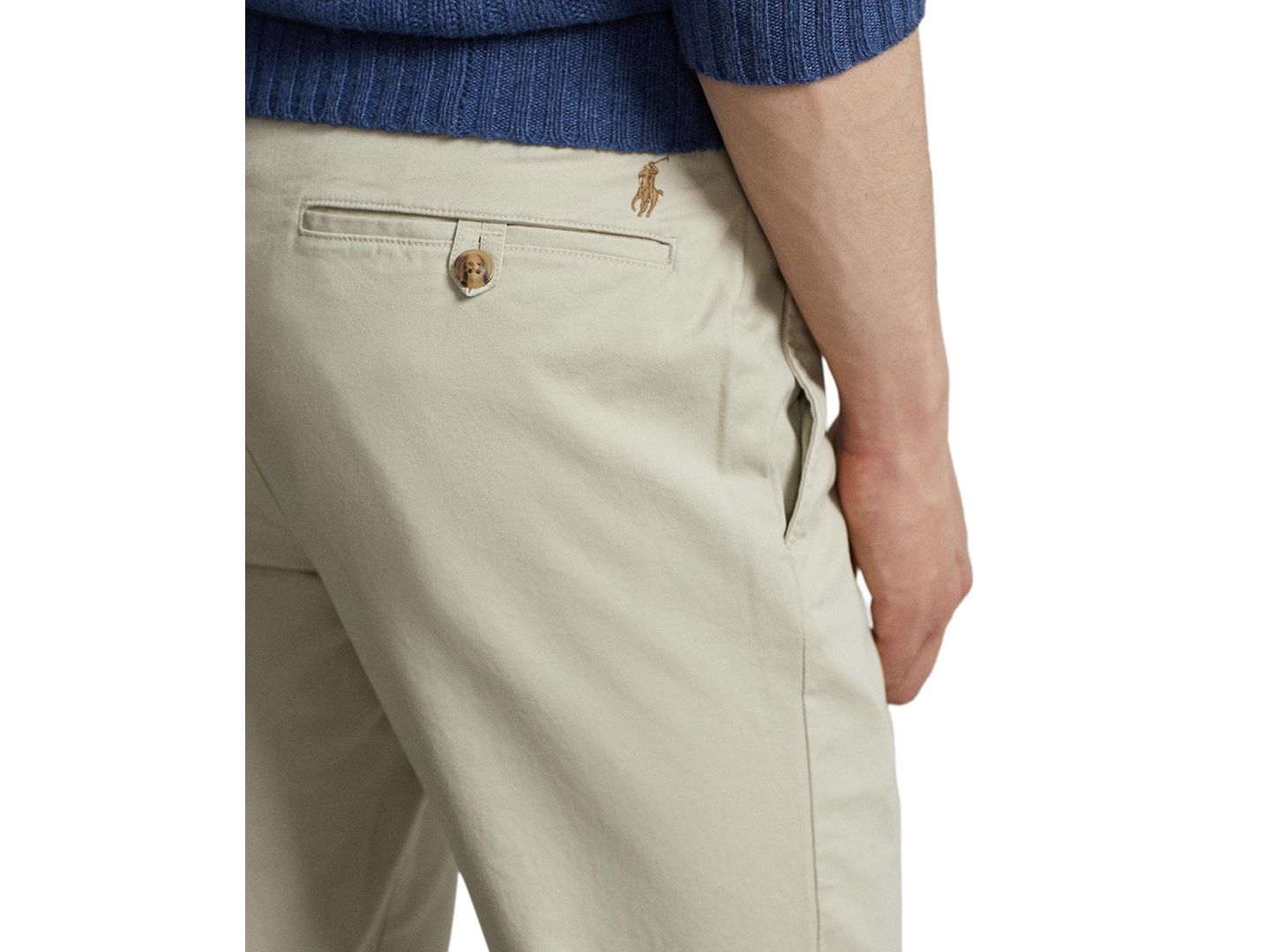 Мужские брюки Polo Ralph Lauren Slim-Fit Stretch Chino, цвет: Серо-бежевый — фото 4