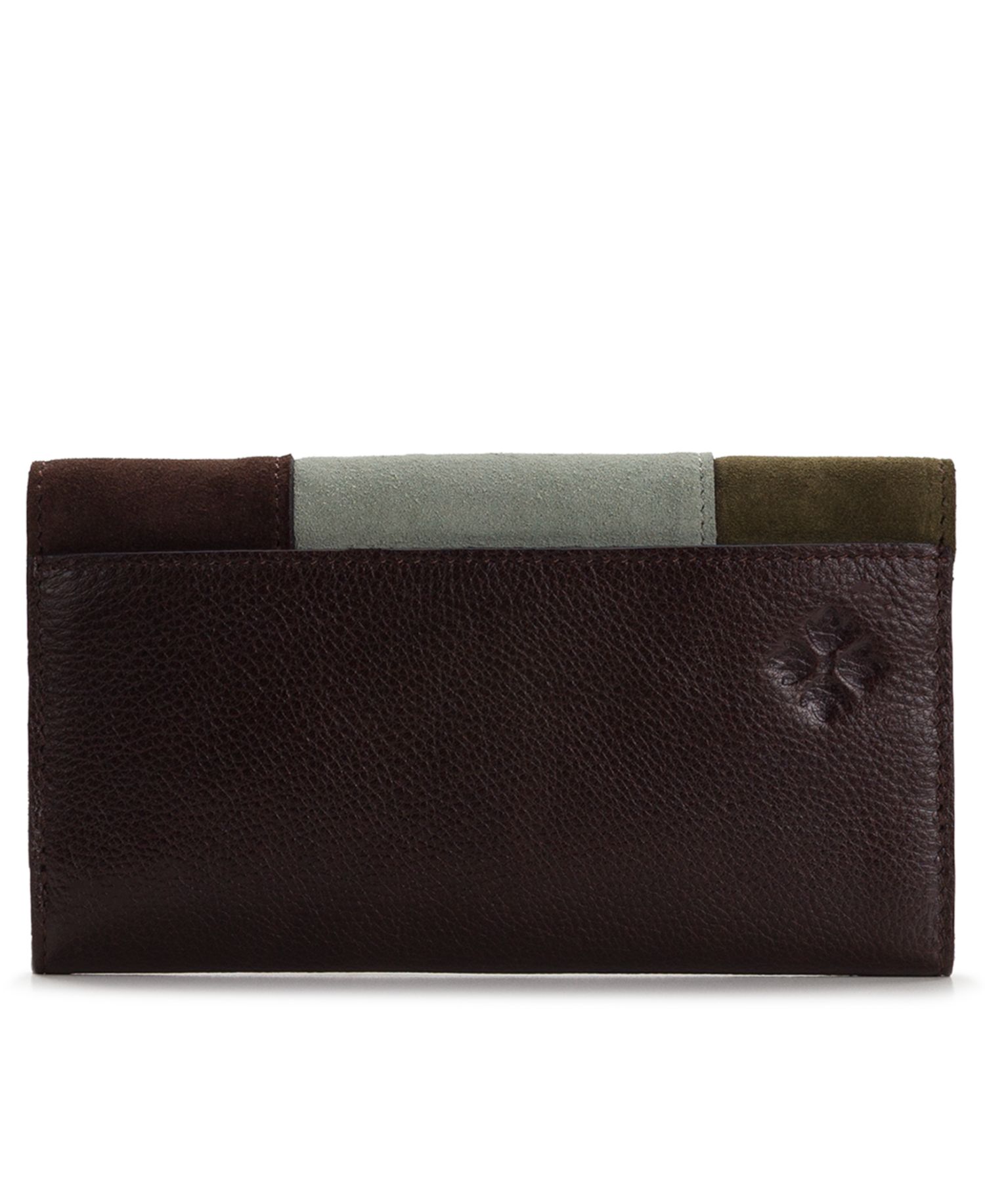 Teressa Suede Patchwork Snap Wallet