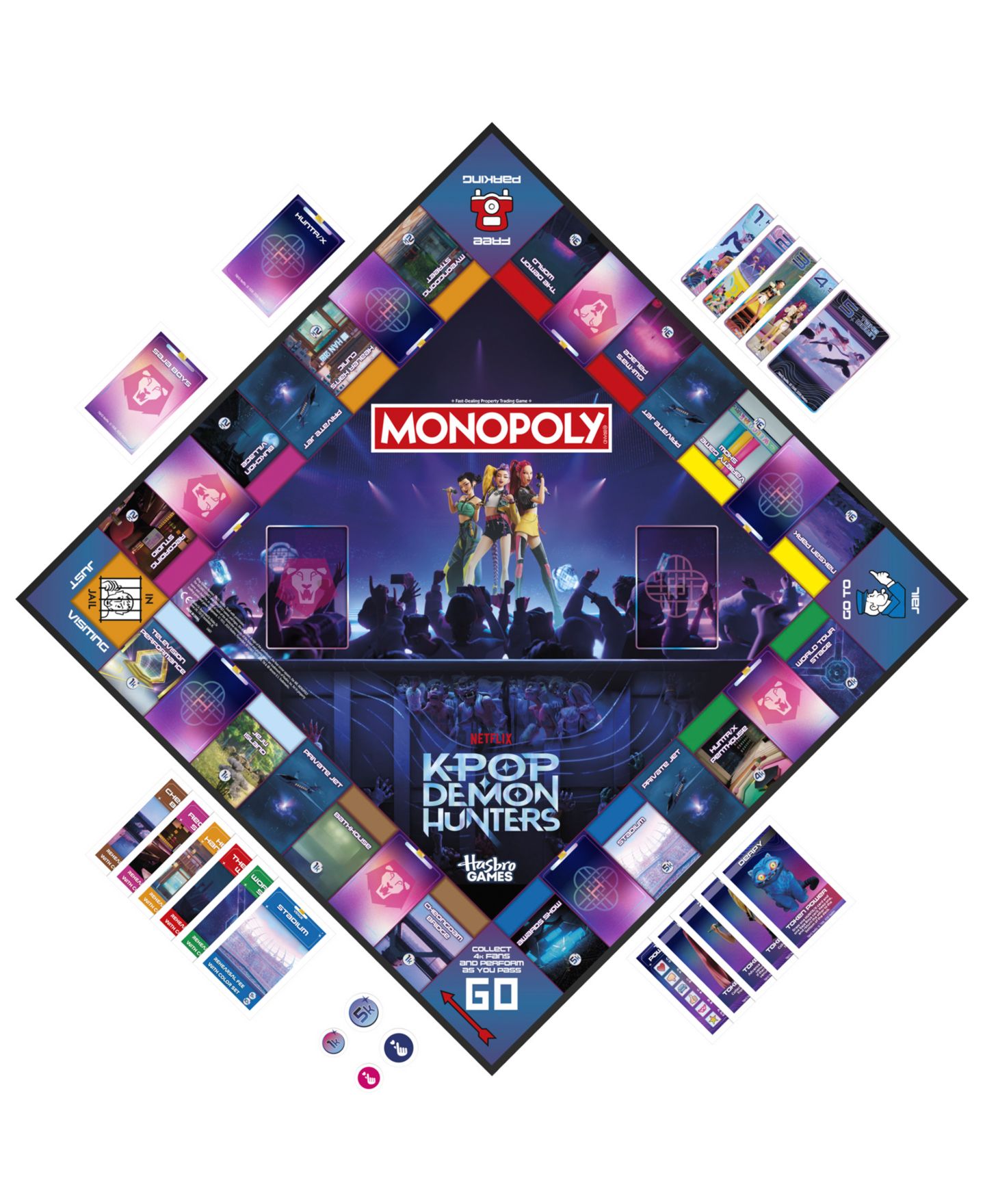 Детская настольная игра MONOPOLY KPop Demon Hunters Edition Board Game — фото 5