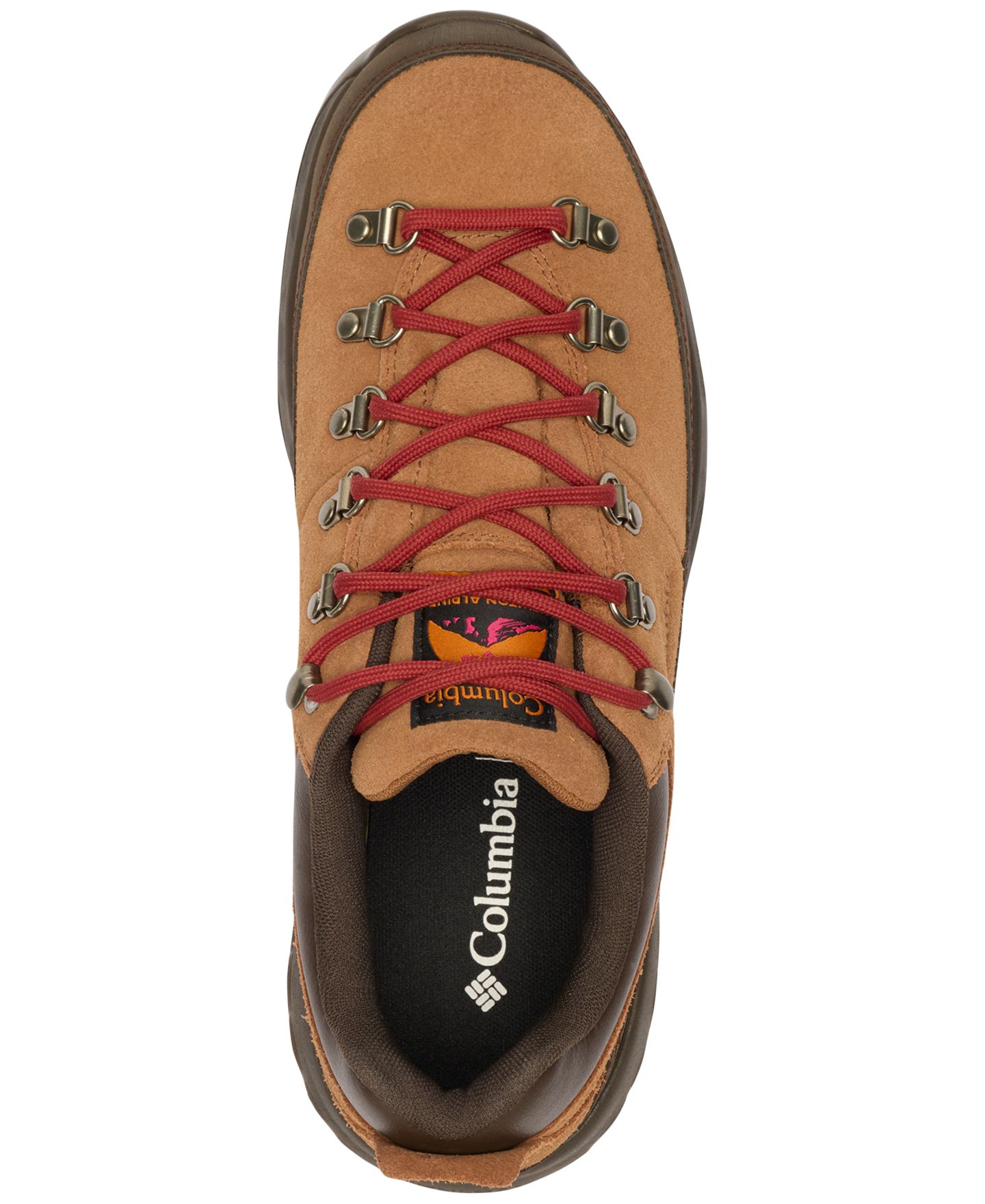 Мужские кроссовки Columbia Suede Lace-Up Round-Toe Hiking, цвет: Красный — фото 4