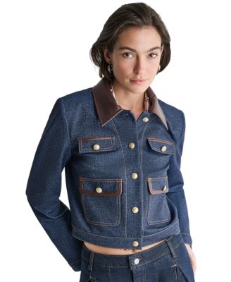 Women's Denim Trucket Cropped Jacket