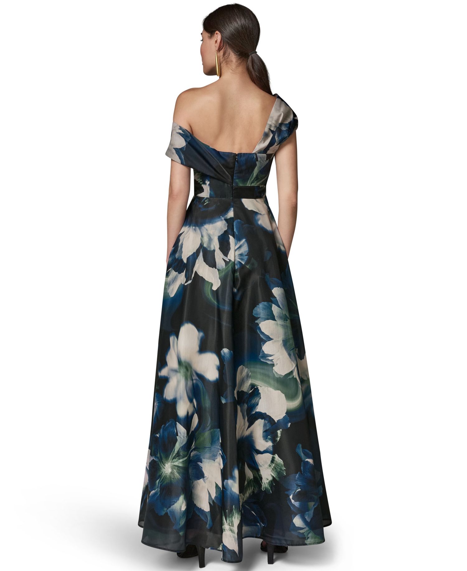 Women's Floral-Print Off-the-Shoulder Gown