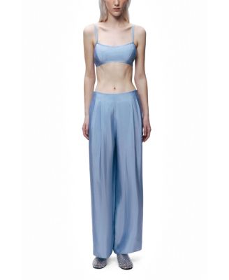 Women's Pleated Wide Leg High-Rise Trousers