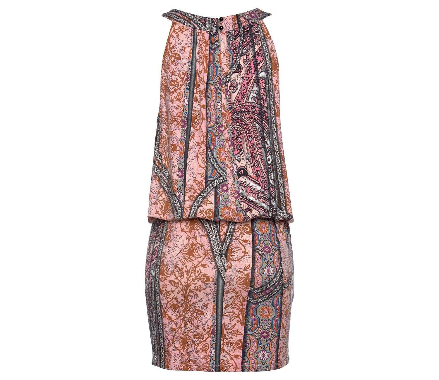 Women's Viscose Printed Sleeveless Short Dress
