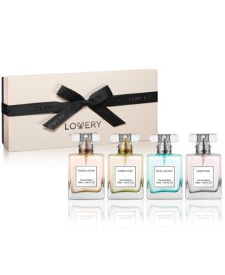 5-Pices. Floral Eau de Parfum Gift Set in Lagoon, Rose, Amber and Vanilla Scent