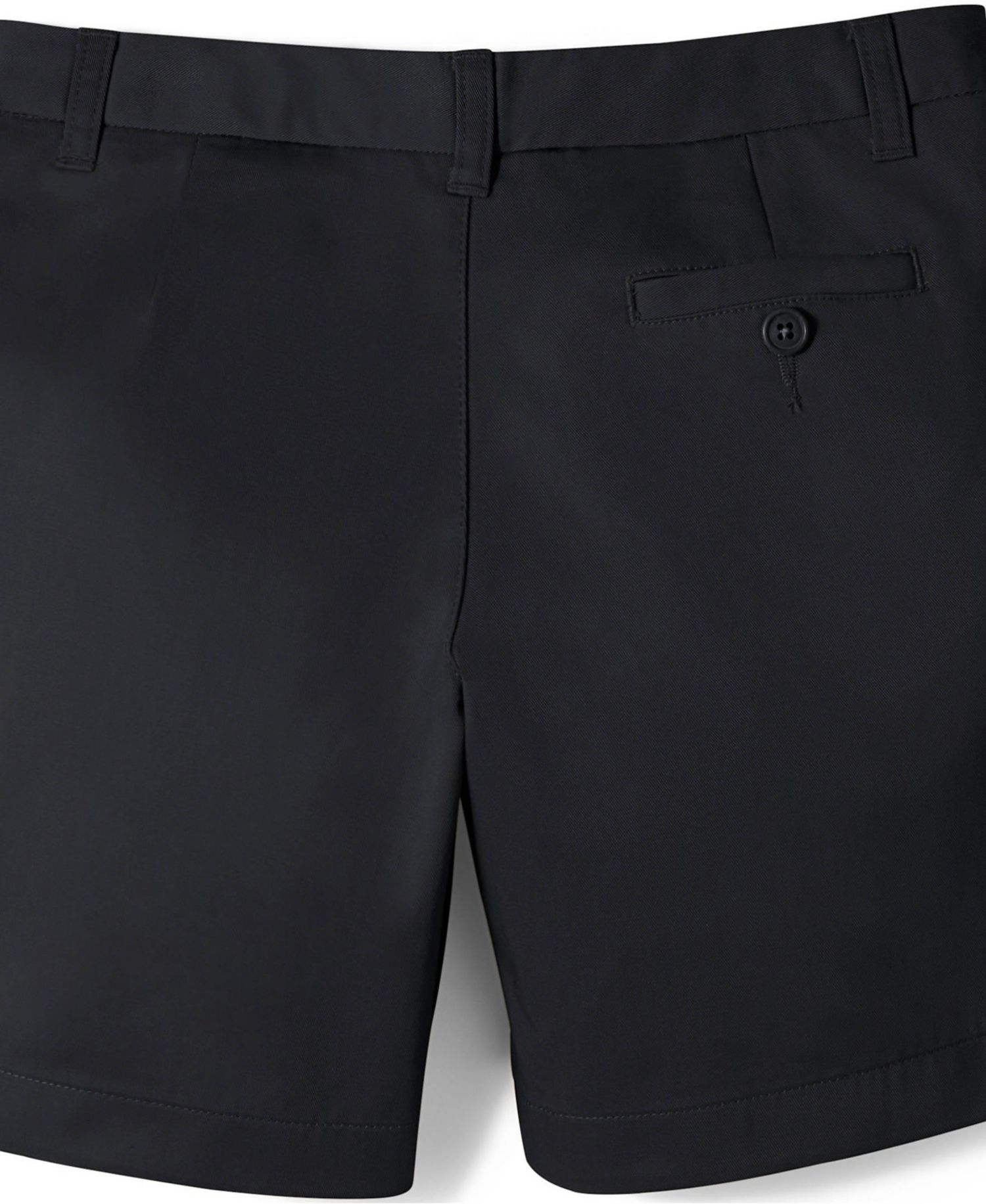 Big Girls School Uniform Slim Plain Front Blend Chino Shorts