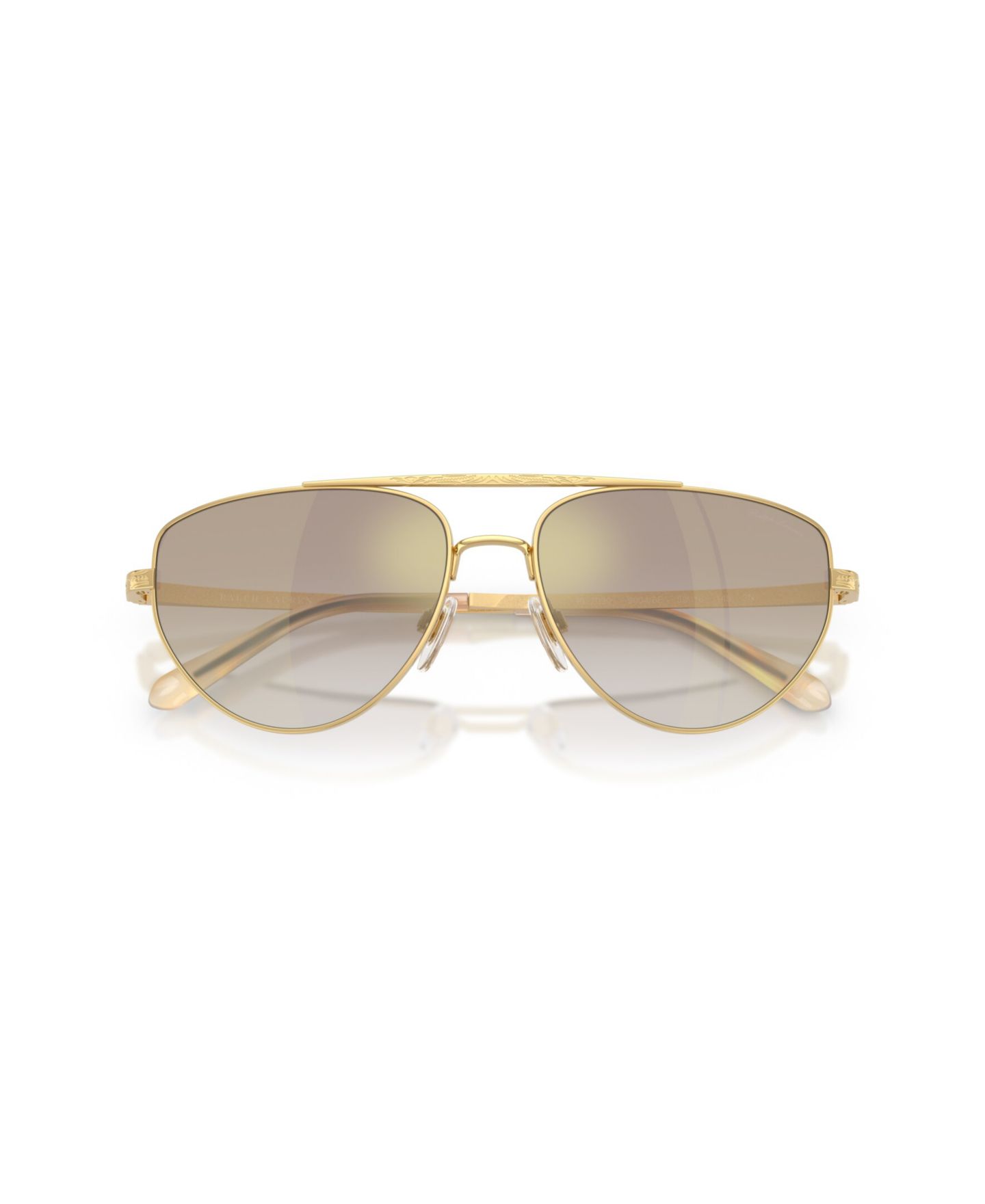 Женские солнцезащитные очки Ralph Lauren Sunglasses, RL7090, цвет: Блестящий золотой — фото 5