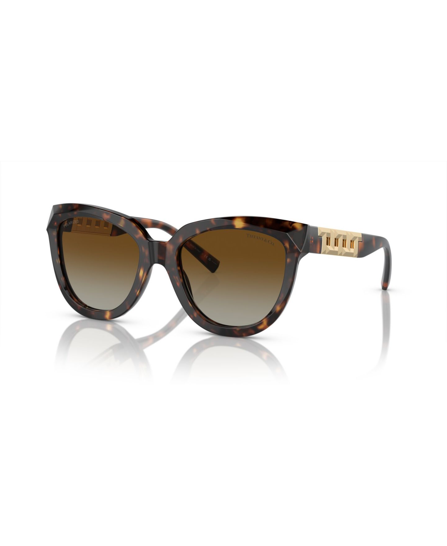 Женские солнцезащитные очки Tiffany & Co. Polarized Sunglasses, TF4215F, цвет: Гавана — фото 1