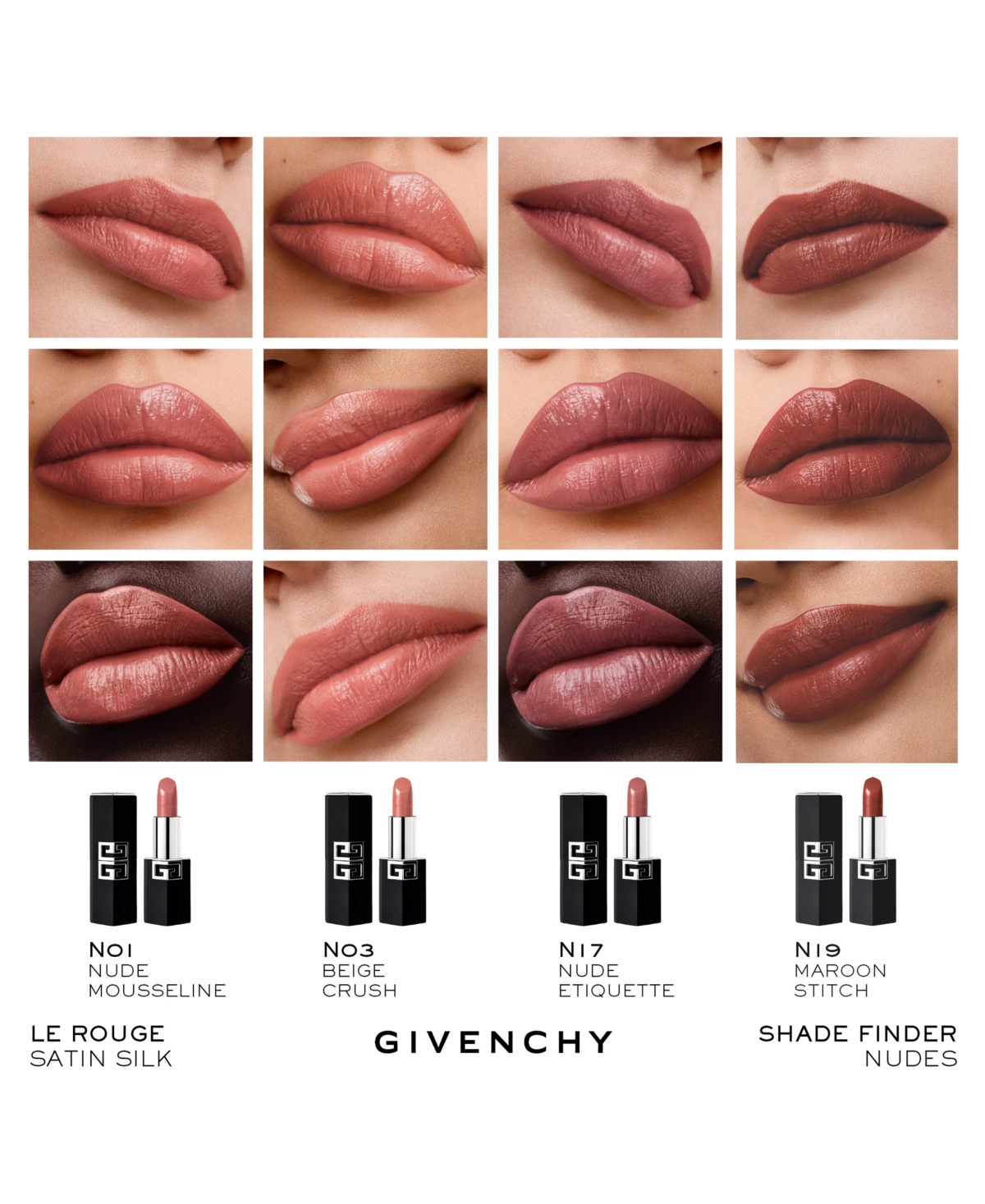 Givenchy Le Rouge Satin Silk Hydrating Long Wear Lipstick, 0.12 oz.