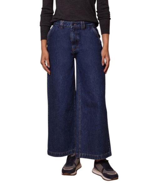 Женские брюки Celtic & Co. Crop Wide Leg, цвет: Индиго средняя варка