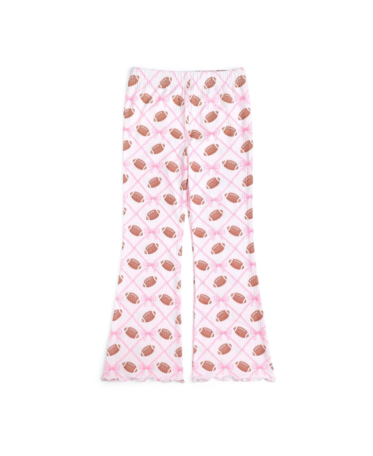 Big Girls(5-8) Football Trellis Flare Legging