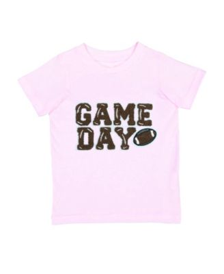 Toddler Girls(2T-4T) Game Day Patch Short Sleeve T-Shirt