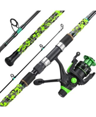 11feet 3-Pieces Surf Fishing Rod Reel Combo Spinning With 5000 Size Reel