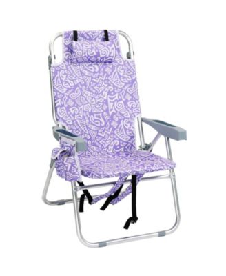 Beach Chair 5-Level Adjustable With Cooler Storage Bags