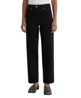 Petite Selin Mid-Rise Straight-Leg Stretch Jeans