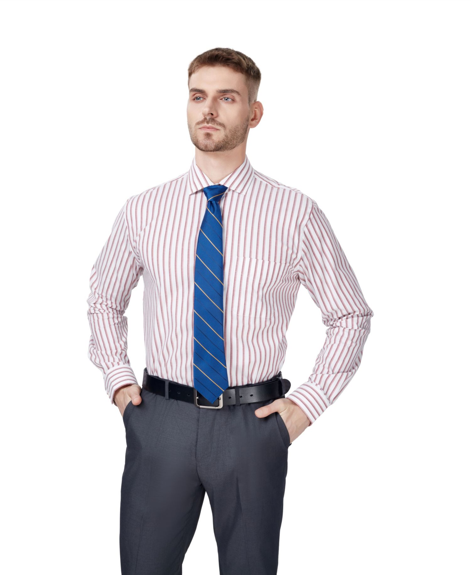 Men's Regular-Fit Harry Stripe Dress Shirt