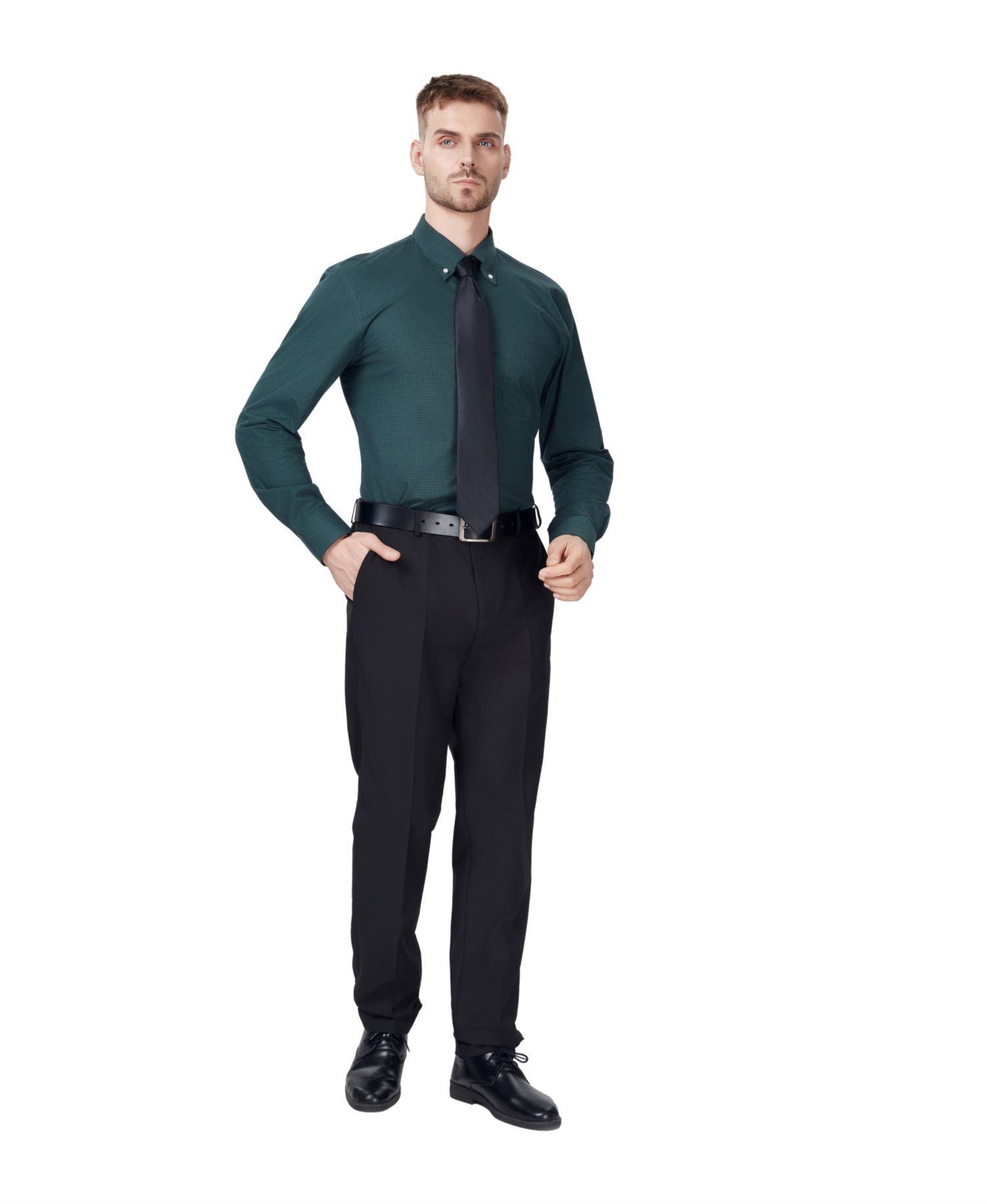 Men's Regular-Fit Gingham Dress Shirt