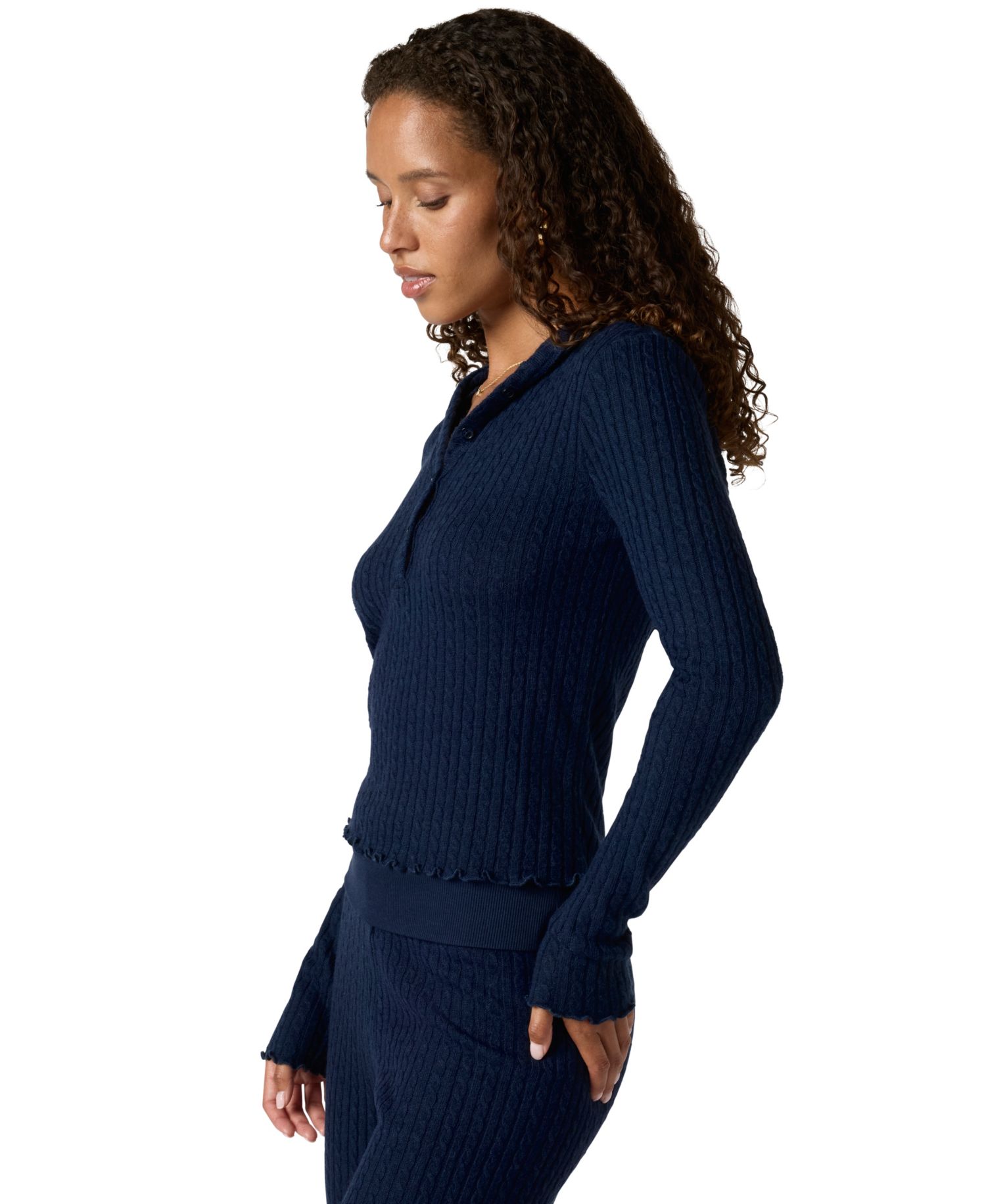 Junior's Baby Cable Pull-On Hoodie