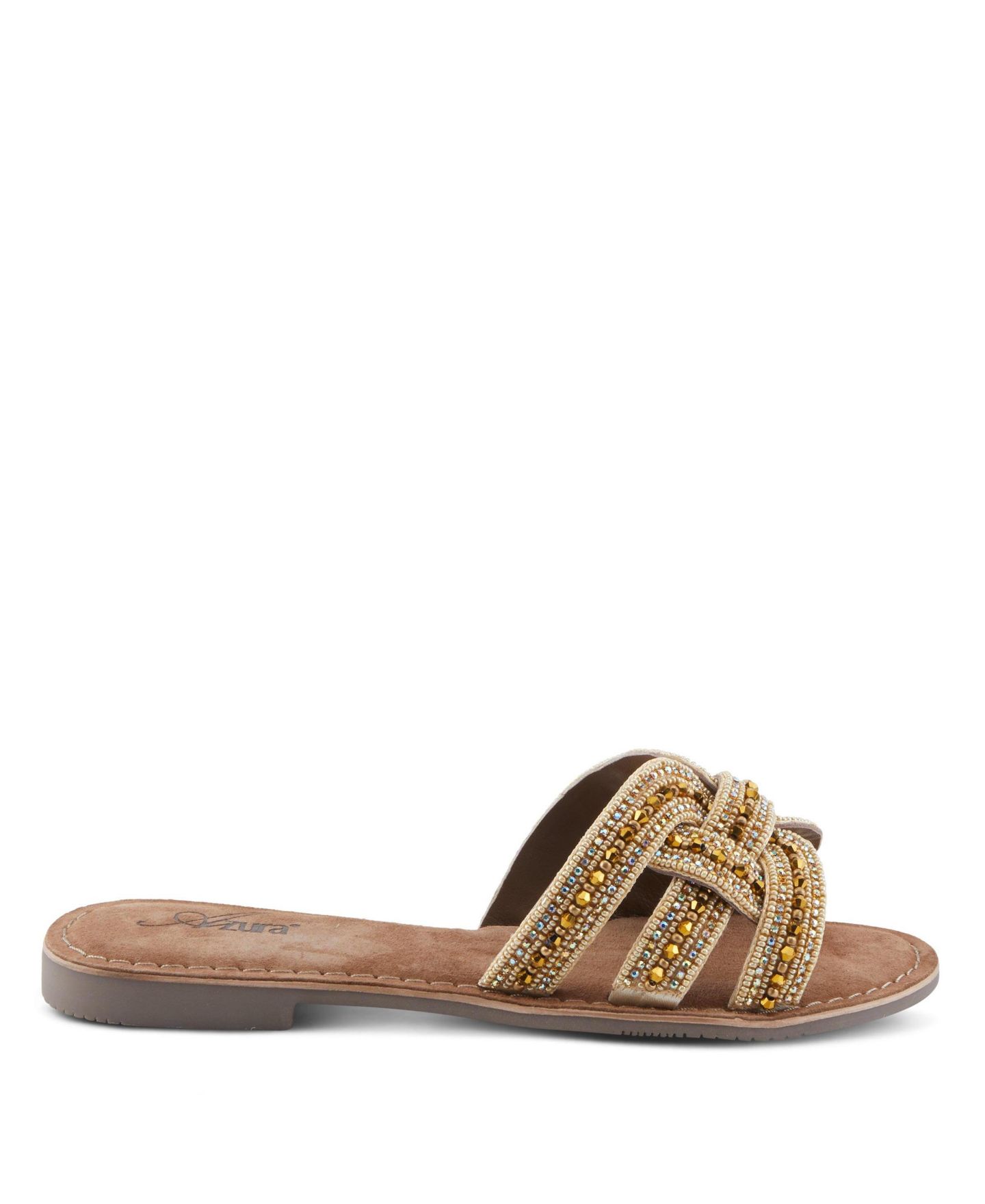 Женские балетки Azura Poshco with Smooth Suede Upper, цвет: Бежевый разноцветный — фото 5