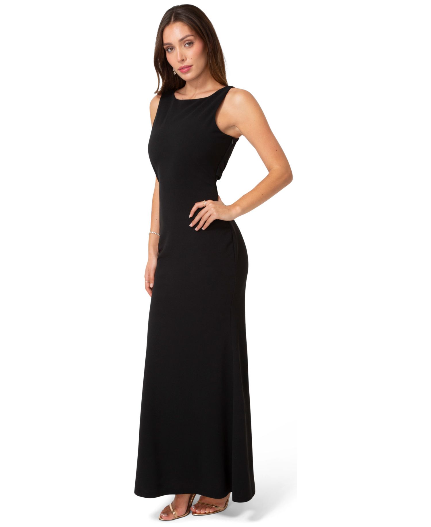 Women's Twist Back Boatneck Gown