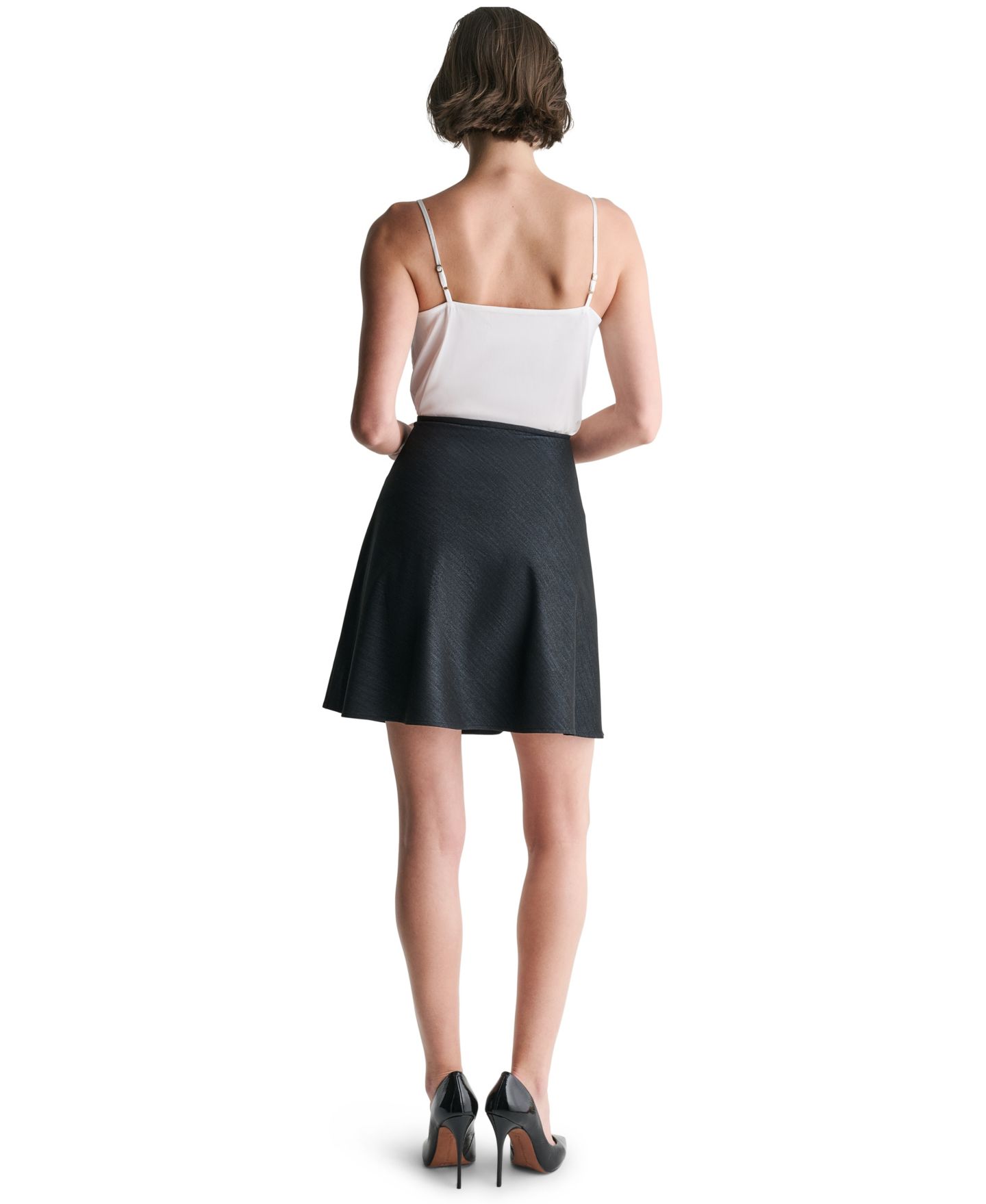 Женская юбка BCBG High-Waisted A-Line Mini, цвет: Индиго — фото 5