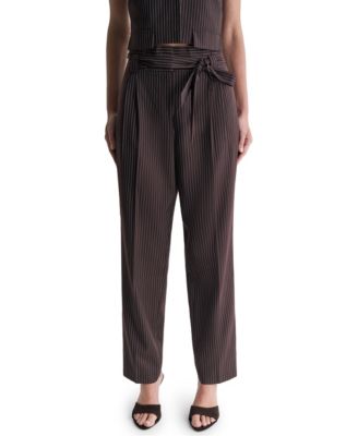 Women's High-Rise Wide-Leg Stripe Pants