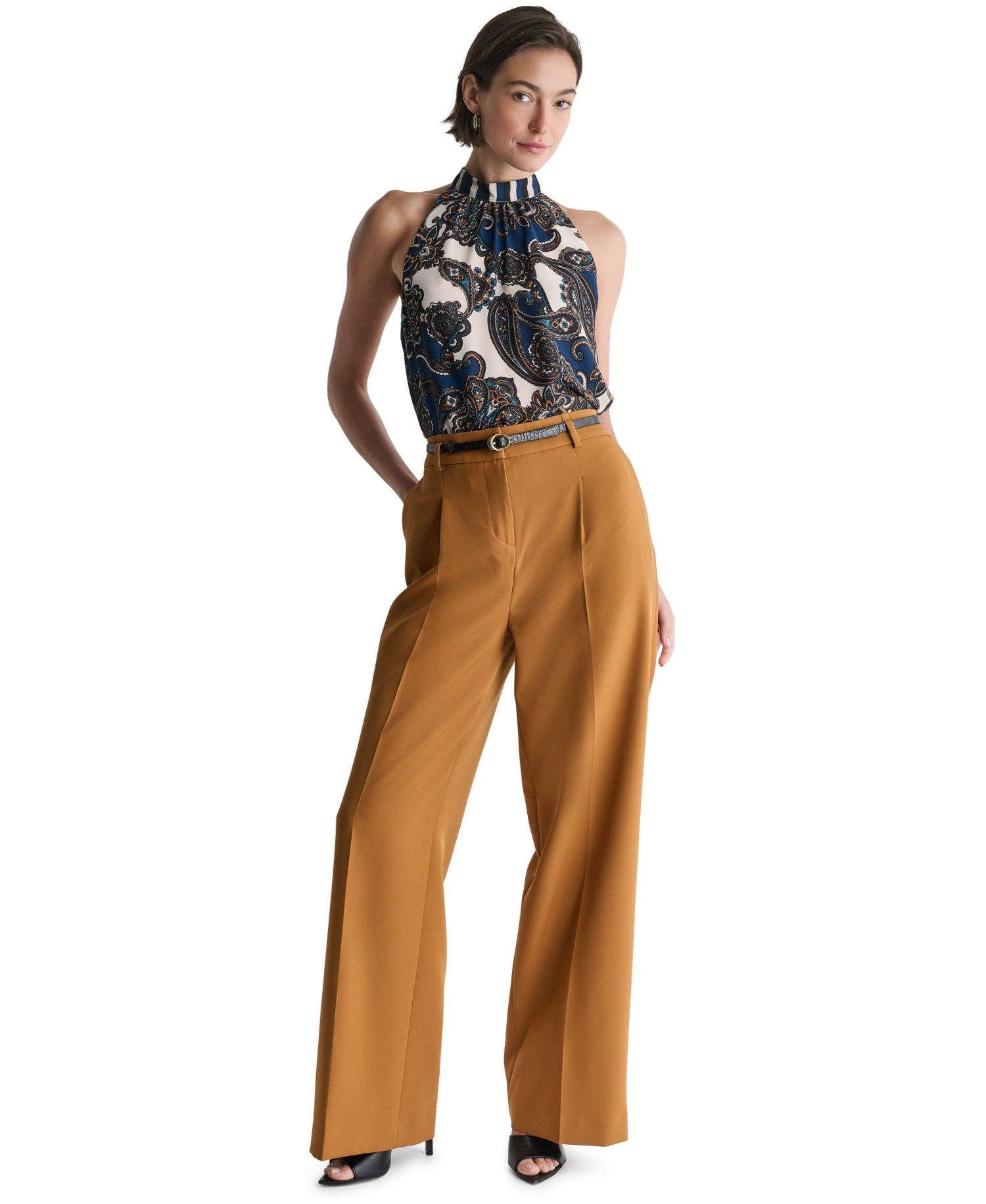 Women's Pleated Wide-Leg Pant