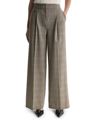 Women's Pleated High-Waisted Wide-Leg Pants