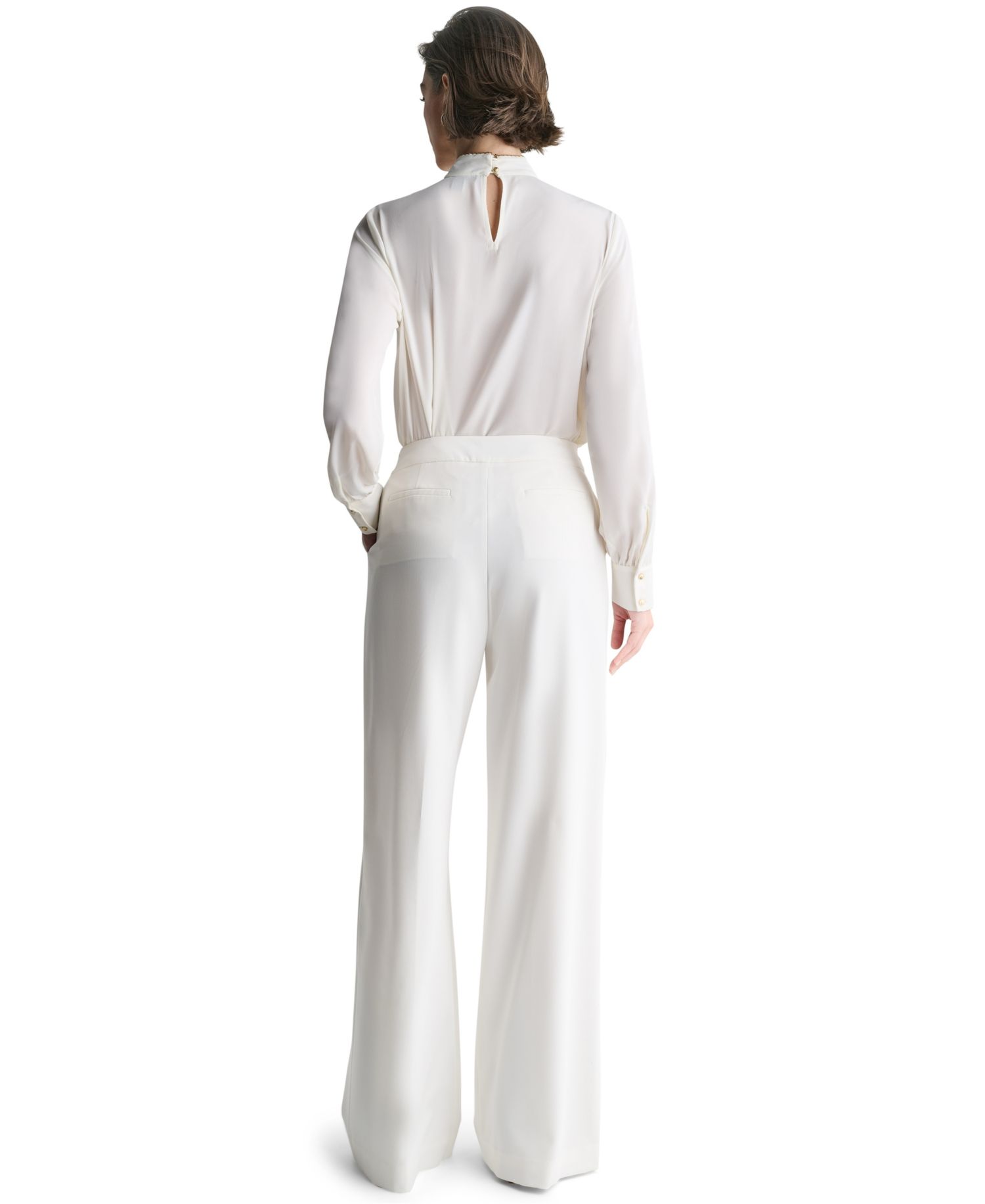 Women's High-Rise Pleated Wide-Leg Pants