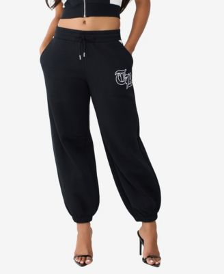Women's Contrast-Paneled Baggy Joggers