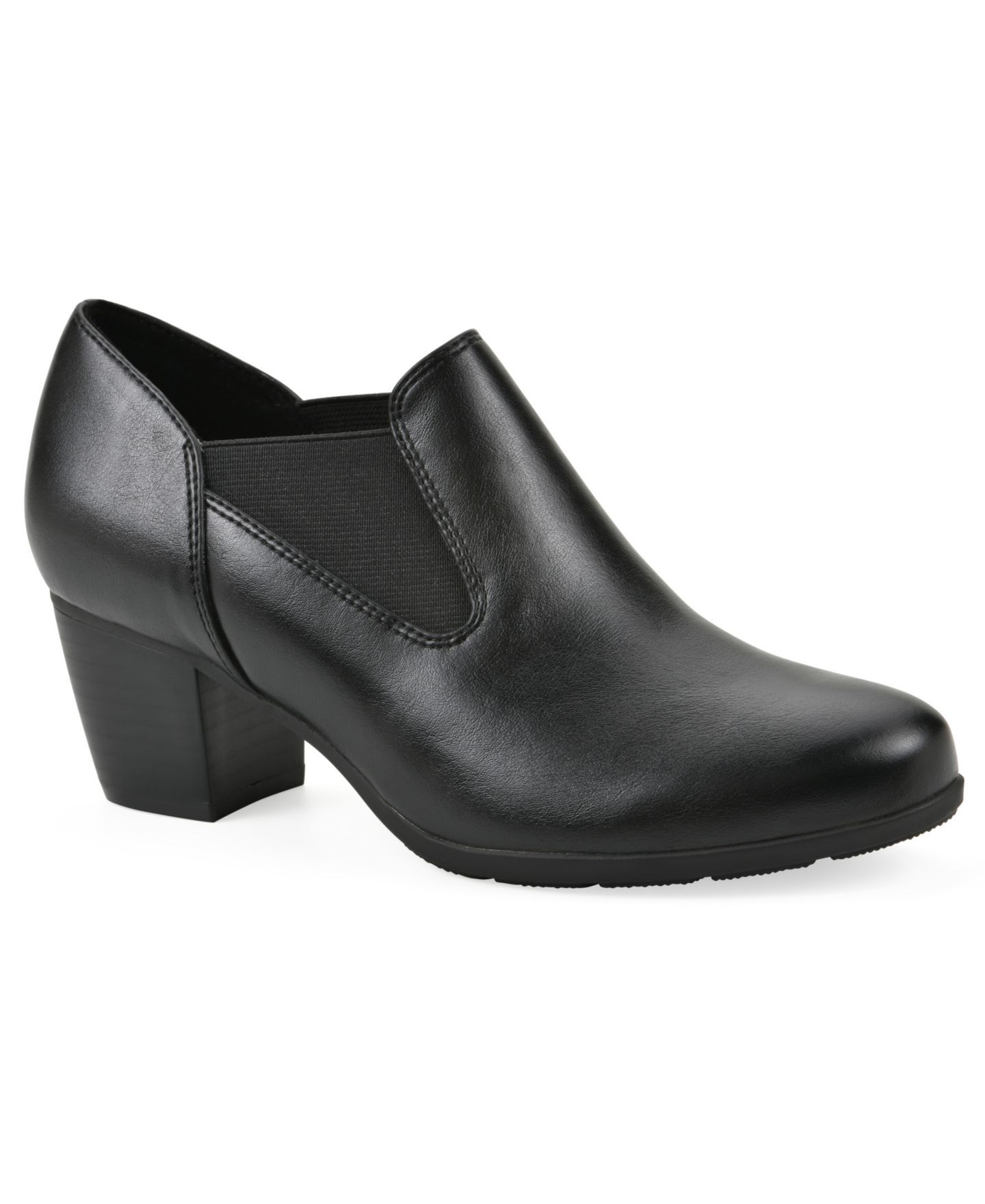 Женские ботинки Cliffs by White Mountain Anstey Slip-On Booties, цвет: Чёрный гладкий — фото 1