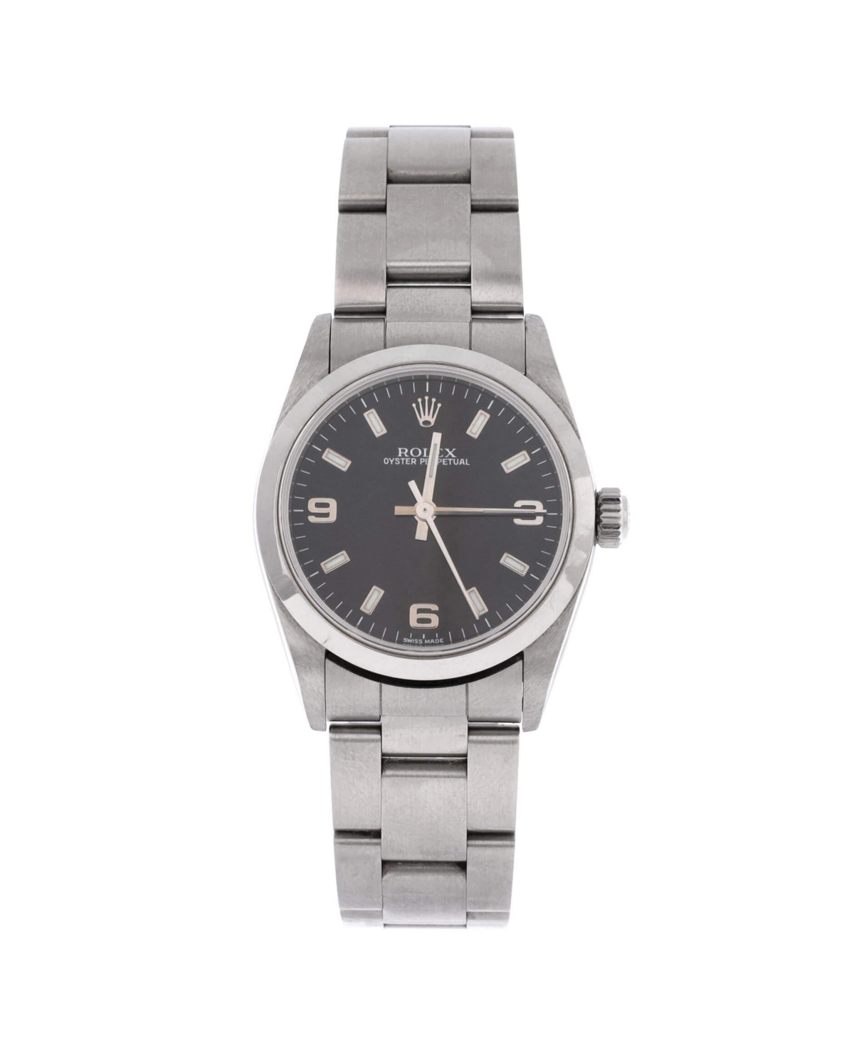 PreOwned Rolex Oyster Perpetual Automatic Watch in Stainless Steel 31mm  Dial color black