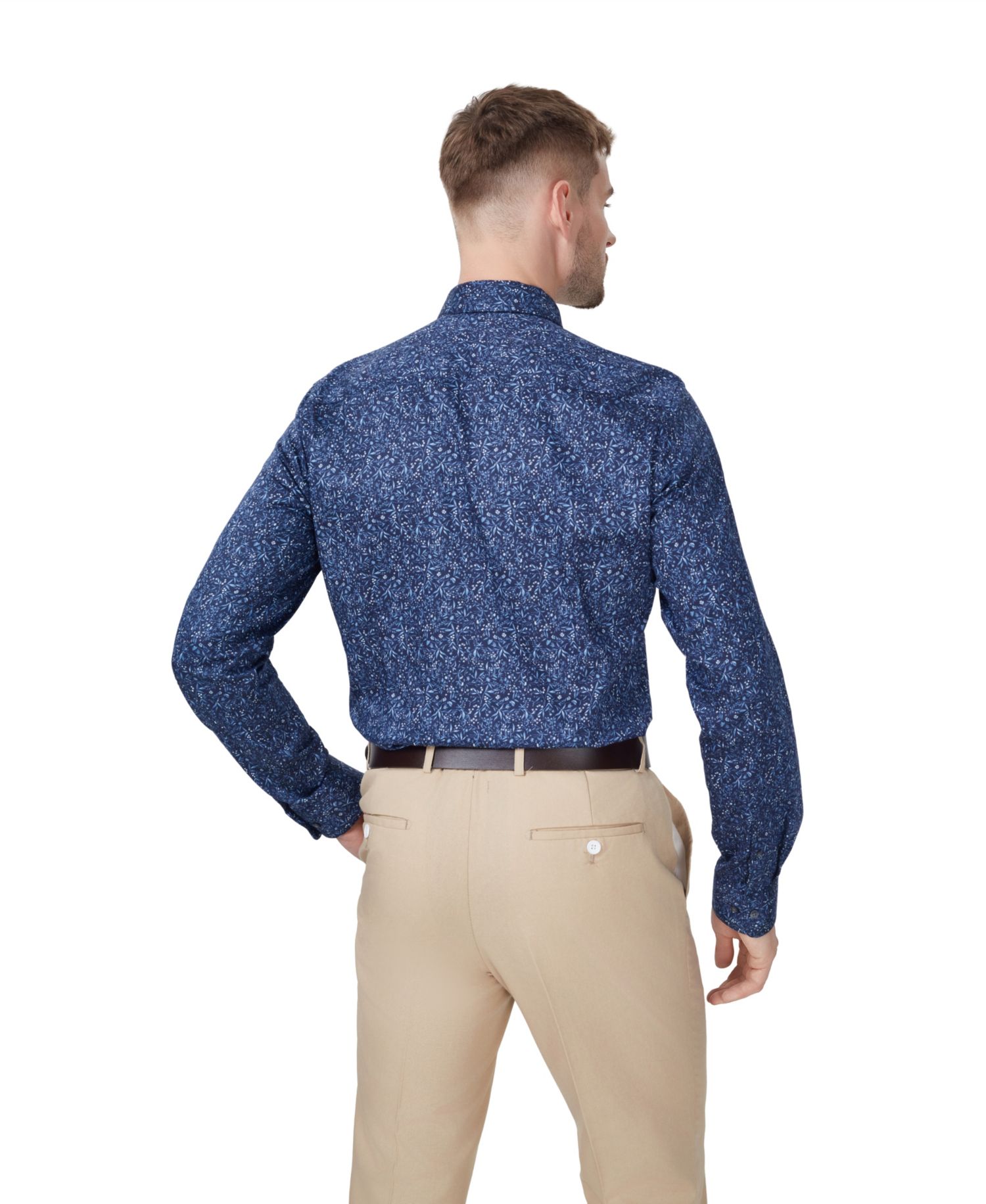 Men's Slim-Fit Remo Floral Dress Shirt
