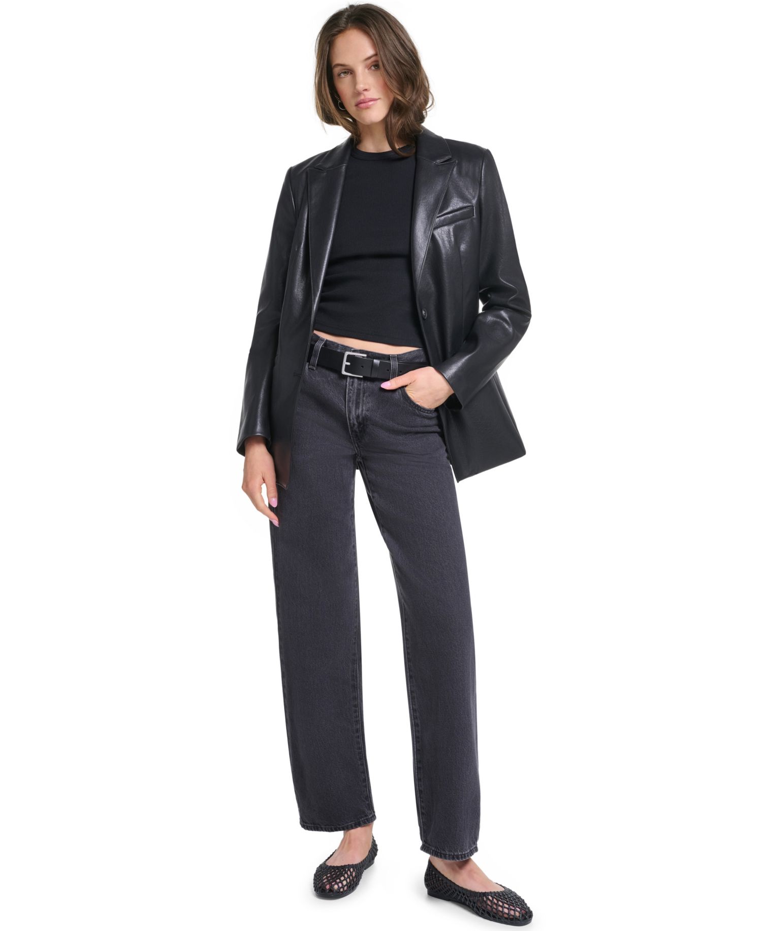 Women's Laydown Collar Single-Breasted Blazer