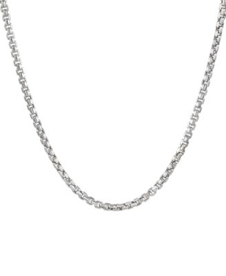 Diamond-Cut Box Chain 20" Necklace in 14k White Gold