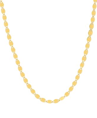 Leaf Chain 18" Necklace in 10k Yellow Gold