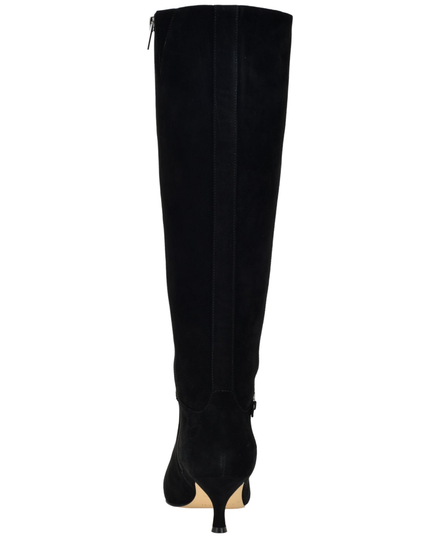 Женские ботинки Calvin Klein Serray Tall Suede Pointed Toe, цвет: Чёрный замшевый — фото 3