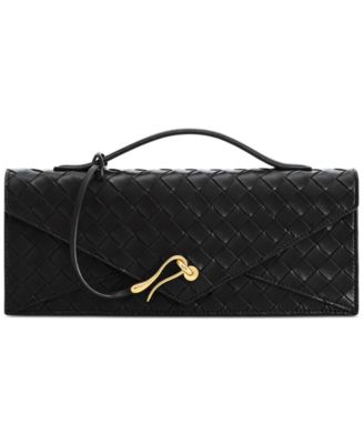 Celeste Woven Textured Envelope Small Top Handle Clutch Handbag