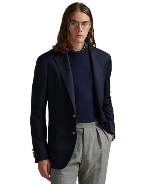 Мужской пиджак Polo Ralph Lauren Polo Modern Wool-Blend Gabardine Blazer, цвет: Тёмно-синий
