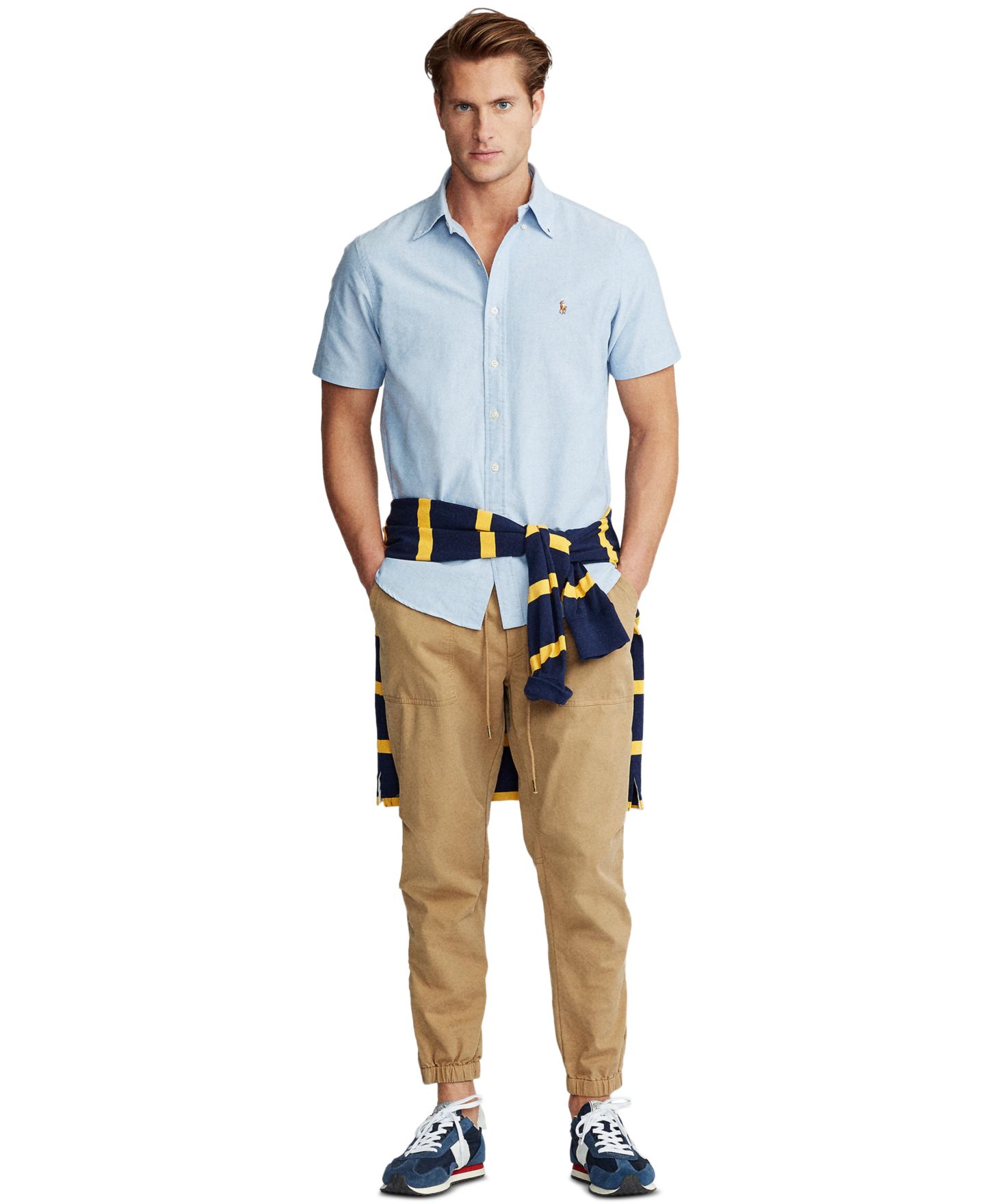 Мужская рубашка Polo Ralph Lauren Classic-Fit Oxford, цвет: Синий — фото 2