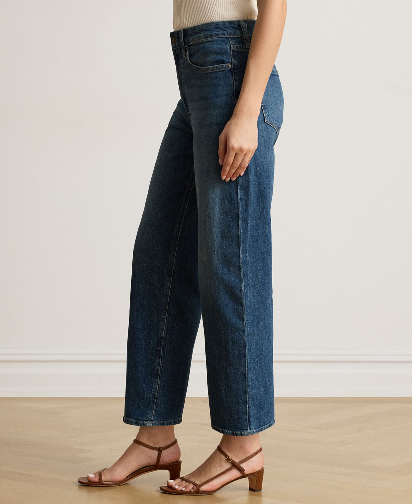 Женские джинсы Lauren Ralph Lauren Petite High-Rise Straight-Leg Ankle, цвет: Мглистый варёный — фото 3