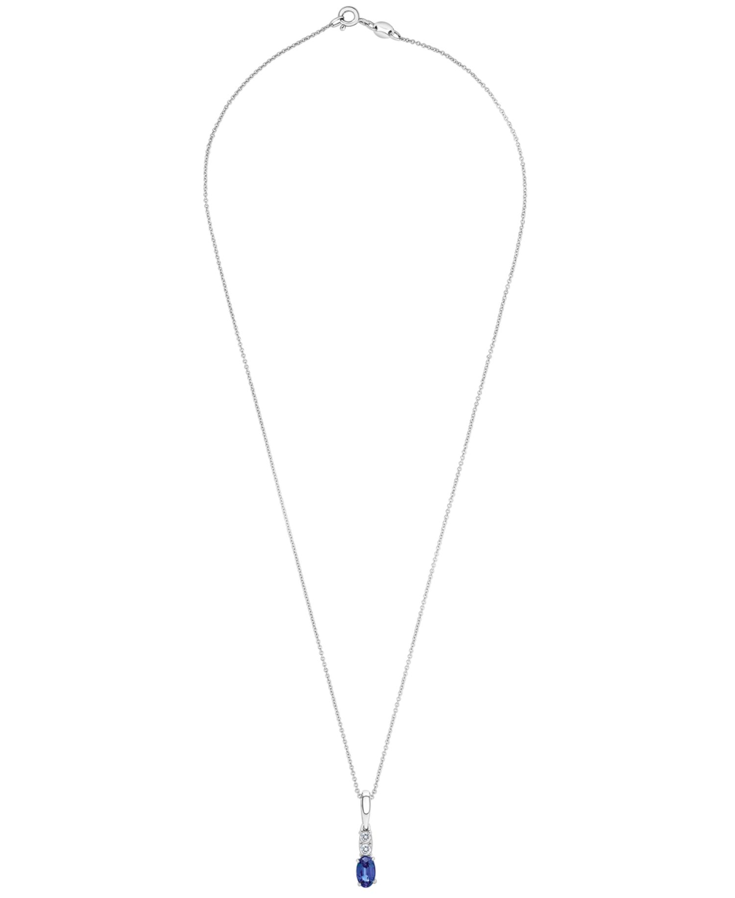 2-Piece Lab-Grown Blue Sapphire (3/4 ct. t.w.) & White Sapphire (1/5 ct. t.w.) Pendant Necklace & Earrings Set in Sterling Silver