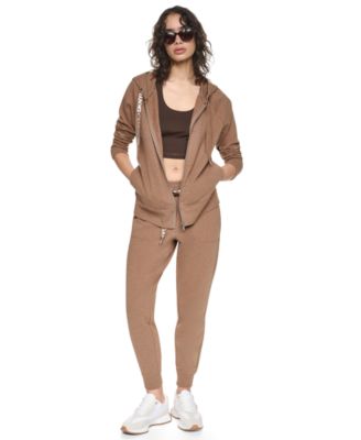Women's Two-Tone Zip-Front Long-Sleeve Hoodie