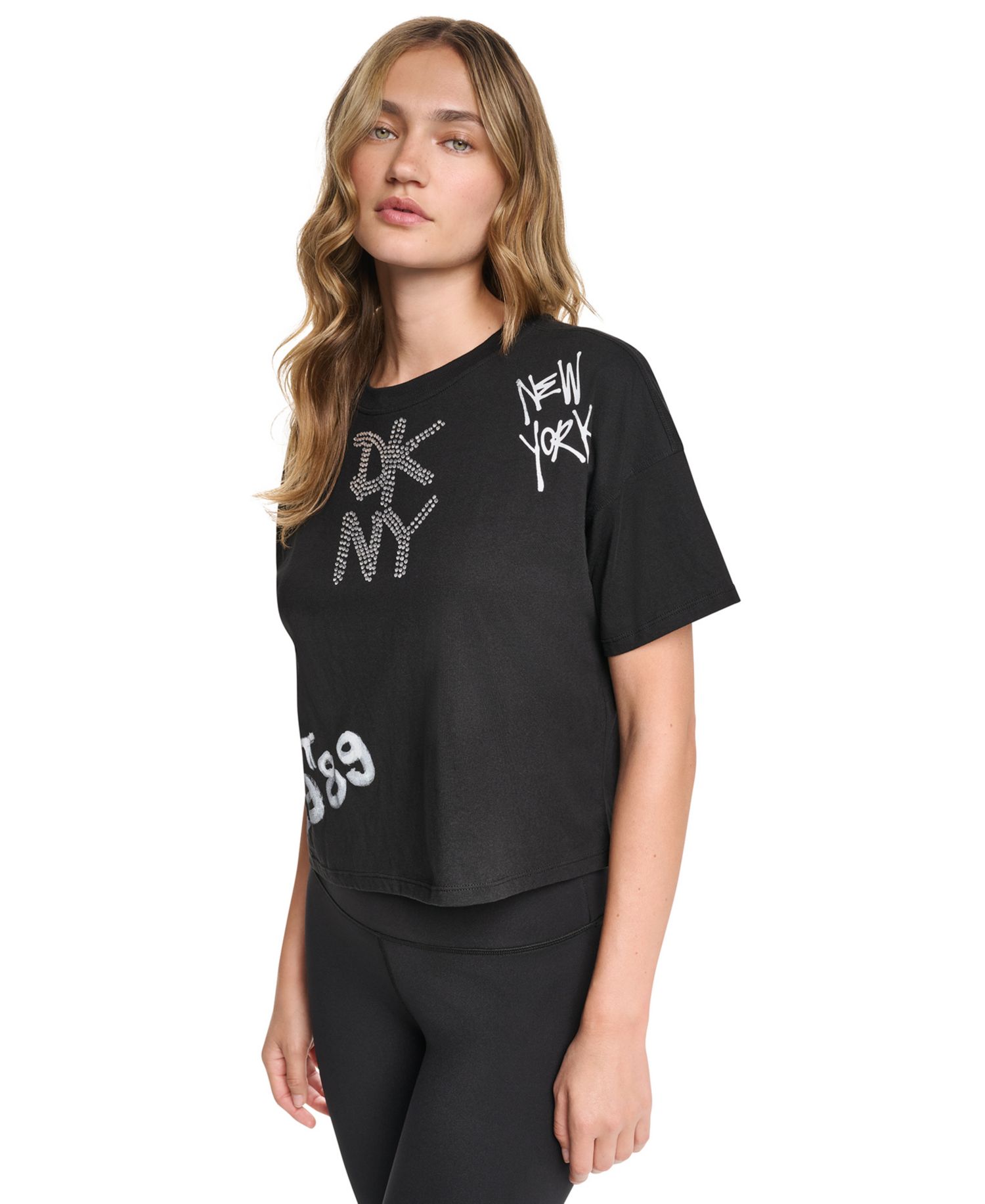 Women's Graffiti Logo Cropped Graphic T-Shirt