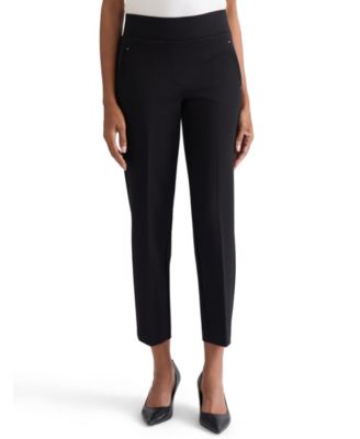 Women's High-Rise Pull-On Straight Pants