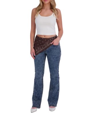 Juniors' Mid-Rise Flare Jeans
